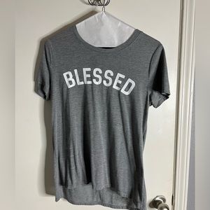 Gray “Bleesed” Tee